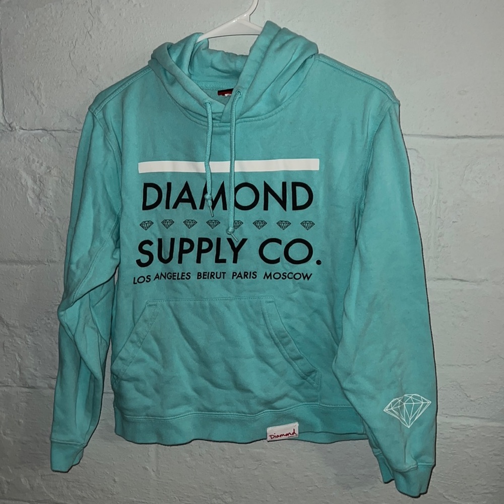 Diamond Supply Co. Womens Teal Hoodie